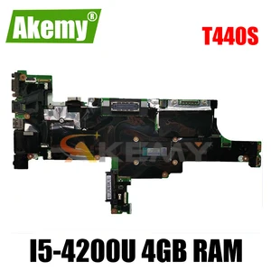 akemy for lenovo thinkpad t440s laptop mainboard nm a052 motherboard with i5 4200u 4gb ram t440s motherboard mainboard test ok free global shipping