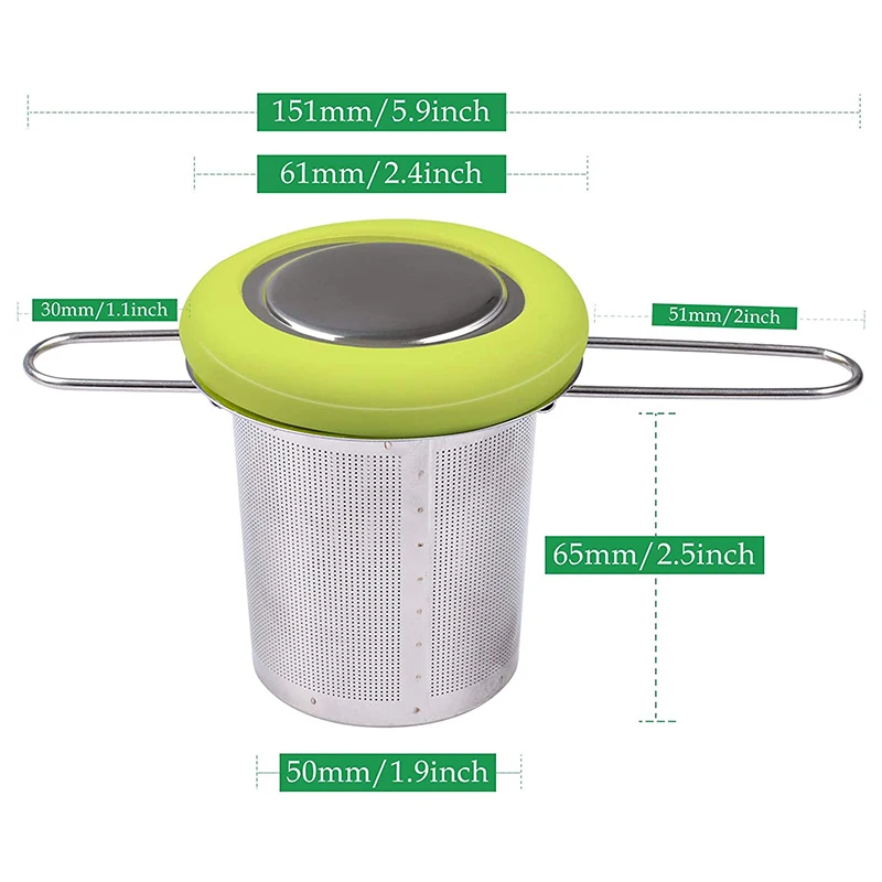 

Tea Infuser Stainless Steel Tea Strainer Folding Handle Tea Filter Extra Fine Mesh Strainer Brewing Basket