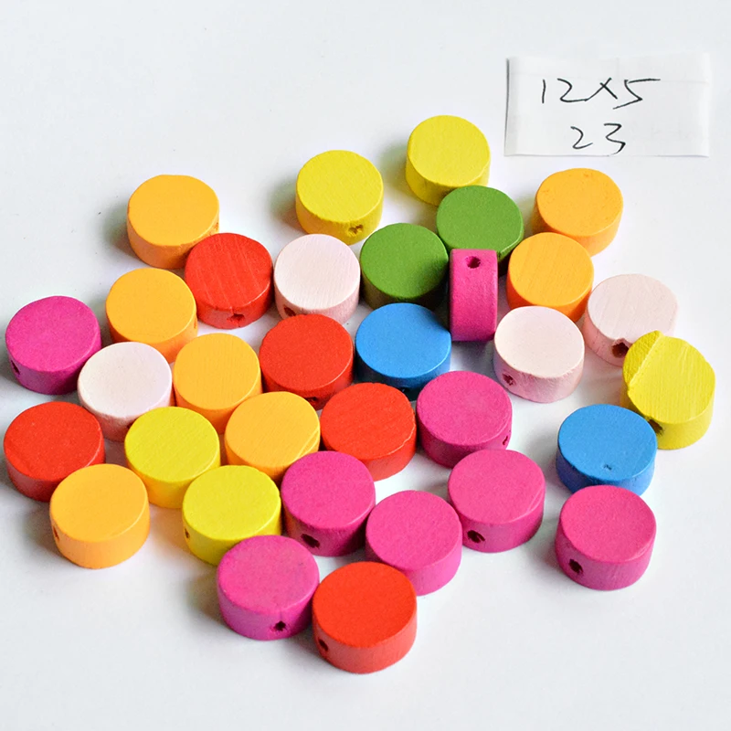 10 шт Смешанные 12 мм круглые деревянные бусины-разделители для ювелирных изделий