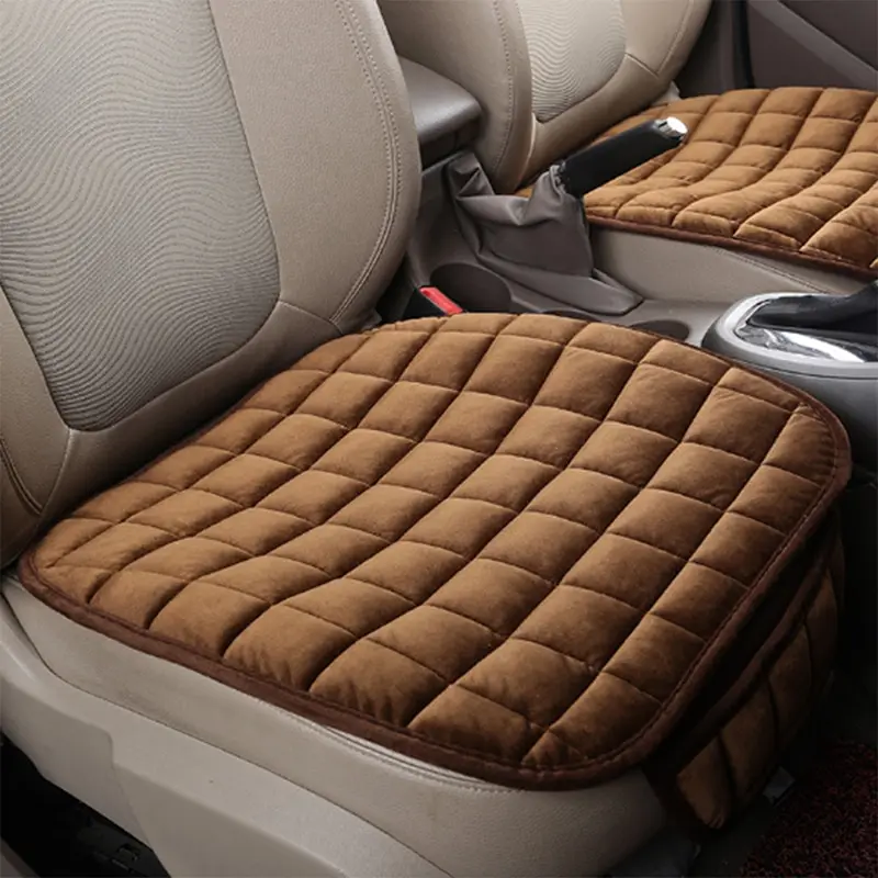 

49 * 52cm Winter Warm Car Seat Cover Cushion Short Plush Velvet Front Car Chair Pad Vehicular Seat Protector Auto Accessories