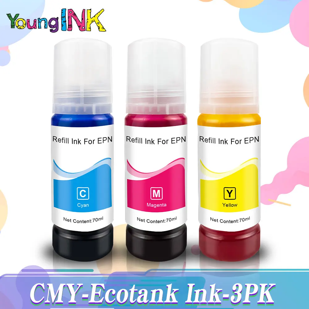 

Tri-color Ink for Printer Epson L4160 L4150 L6160 L6170 L6190 L3110 L3151 Printer for Epson EcoTank L3150 101 103 105 106 Ink