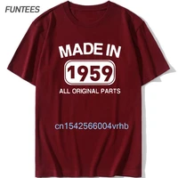 birthday t shirt cotton vintage born in 1959 limited edition design t shirts all original parts gift idea tees made in 1959