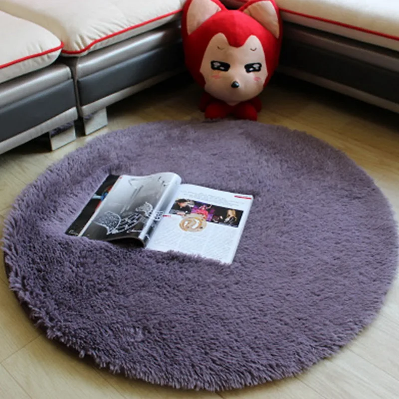 Искусственный шерстяной теплый круглый ворсистый ковер размером 80/120/160 см для гостиной, спальни, ковер для пола, матрас, сидение, текстильные меховые ковры.