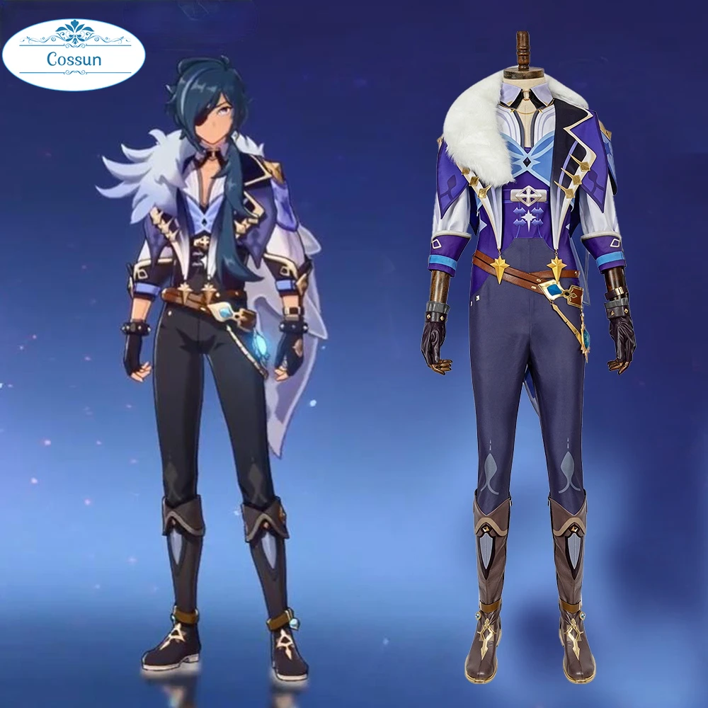 

Костюм для косплея Game Genshin Impact Kaeya, карнавальный костюм на Хэллоуин вечерние костюм для выступлений, мужской костюм, ударные костюмы Genshin
