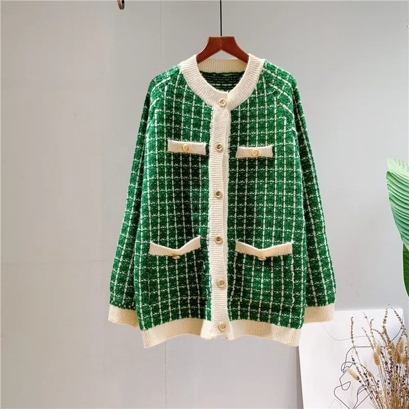 

Women Short Cardigan Knitted Sweater Autumn Winter Long Sleeve o-neck Jumper Cardigans Casual Streetwear Fashion Pull Femme Coat