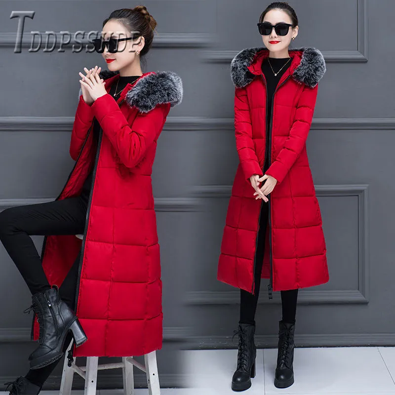 

Длинные женские парки в стиле хлеба 2019, облегающая модная толстовка, Женское пальто большого размера