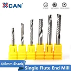 1 шт. спиральная Концевая фреза XCAN с одной канавкой, карбидный Фрезерный резак, фреза с ЧПУ, концевые фрезы с прямым хвостовиком, резаки для дерева