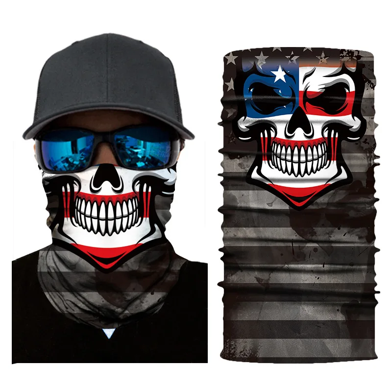 Повязка на голову с 3d-черепом аксессуар для волос головной убор езды мотоцикле