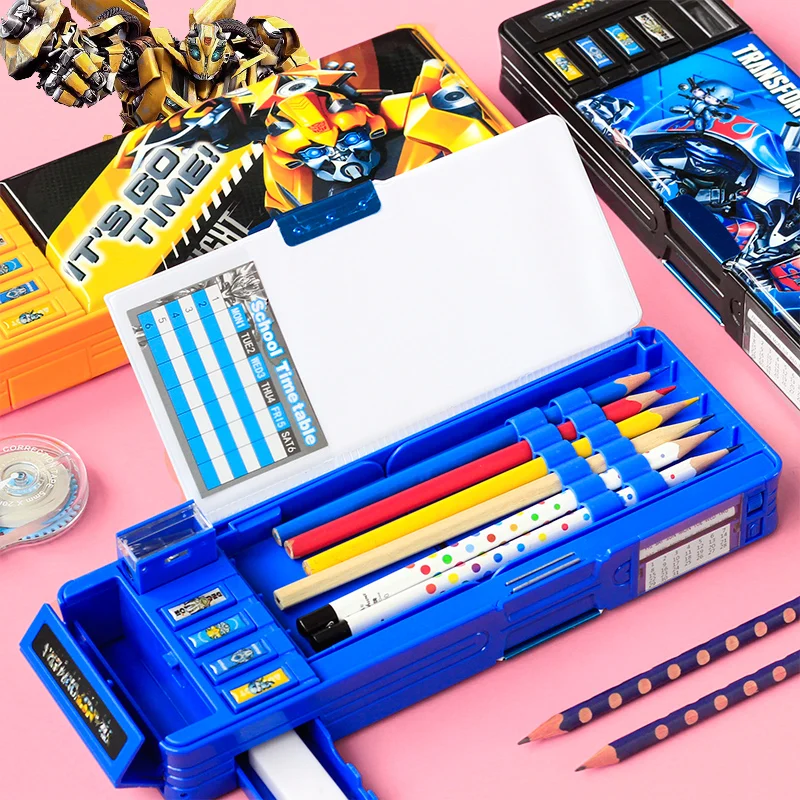 Большой вместимости симпатичный кавайный чехол для карандаша мальчиков и