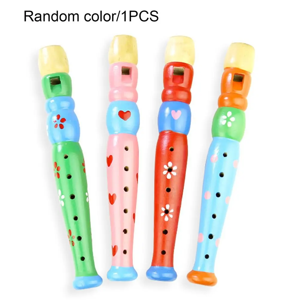 

Wooden Piccolo Colorful Flute Sound Musical Instrument Early Education Toy Toddlers Toys Gift For Kid Child