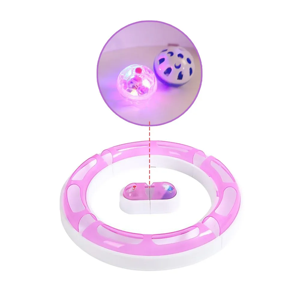 Интерактивный трек для кошек и мяч игрушки питомцев тренировочный котят игрушка