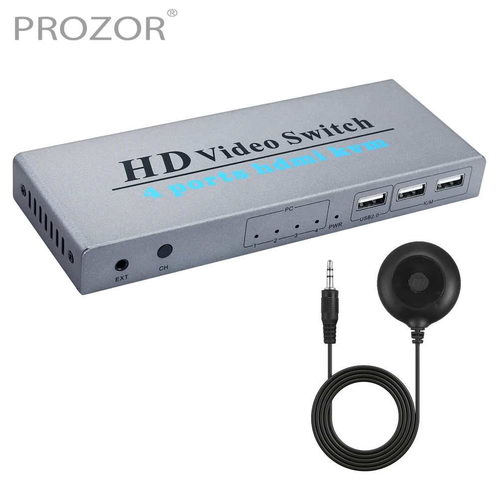 PROZOR HDMI KVM переключатель 4 в 1 выход коробка поддержка шт поделиться монитор Мышь