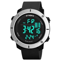 synoke fashion casual mens wristwatches sports watches men waterproof led digital watch clock man top luxury relogio masculino