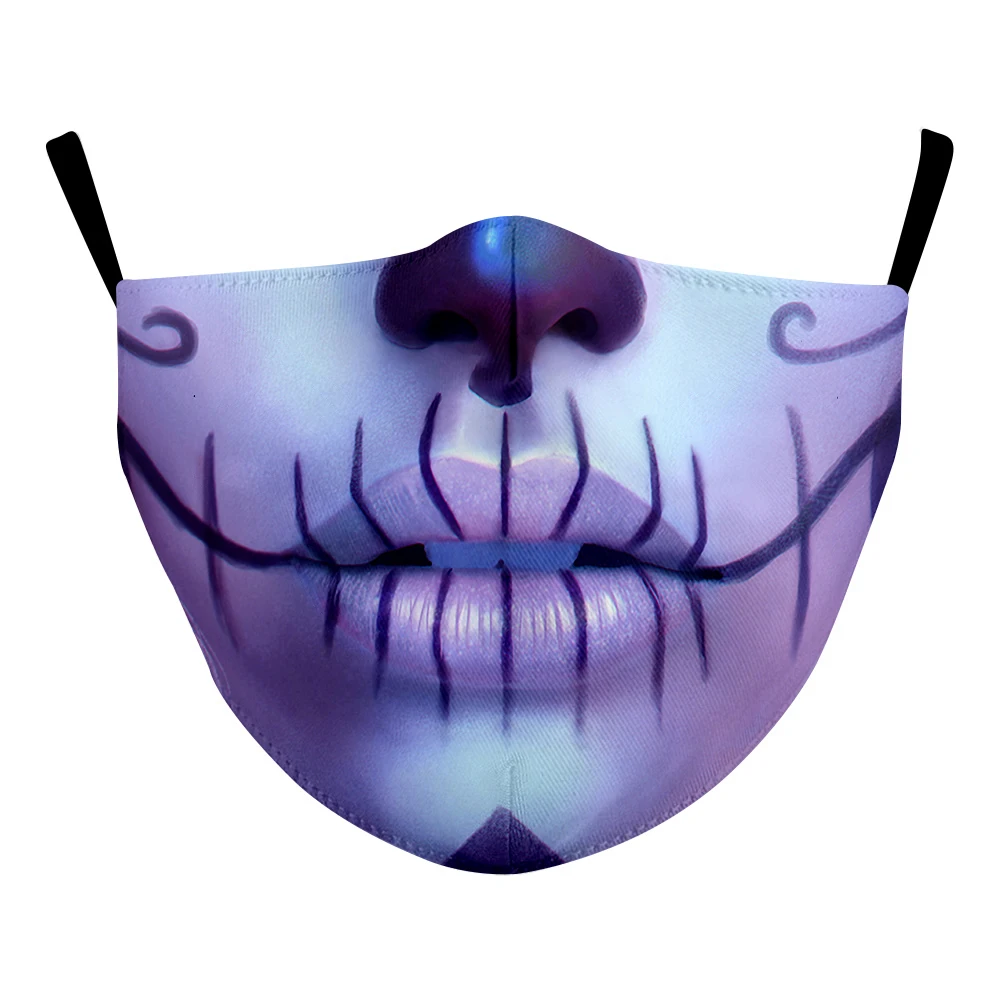

Face Masks Funny Print Adult Mask Fabric Reusable Washable Mouth-muffle Proof Anti Filter PM2.5 Mask Mouth Dust Windproof Mask