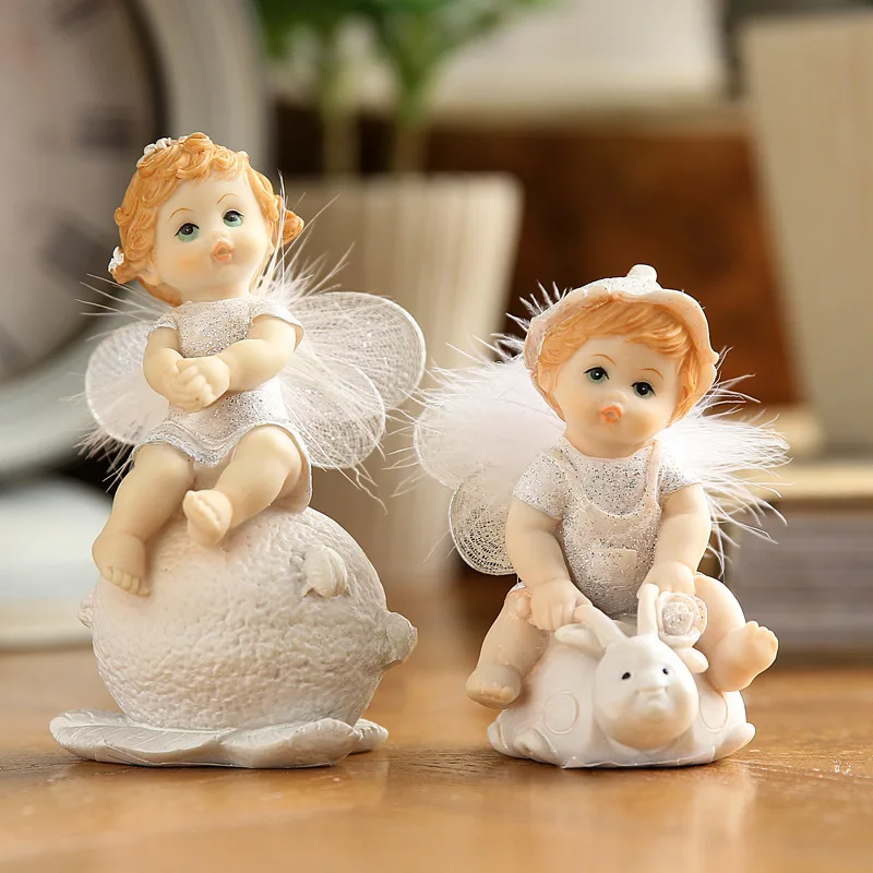 3 вида стилей смолы Детские ангел фигурка Прекрасный Ангел миниатюры милый Фея