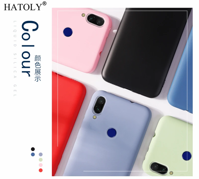 HATOLY приятный для кожи чехол Xiaomk Redmi 7 чехлы из жидкого силикона Xiaomi тонкий мягкий