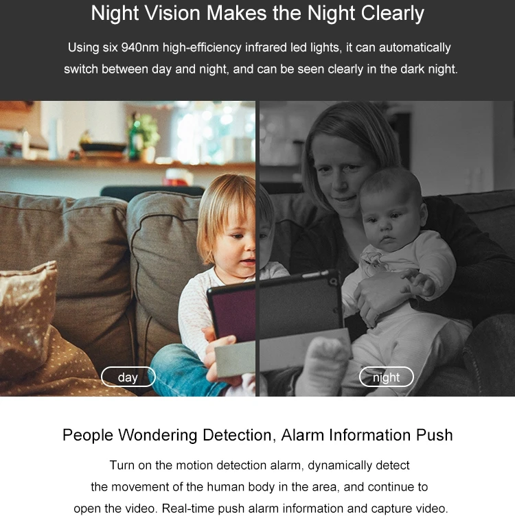 Беспроводная IP-камера 1080P 4G дуплексное аудио ночное видение Wi-Fi Радионяня |