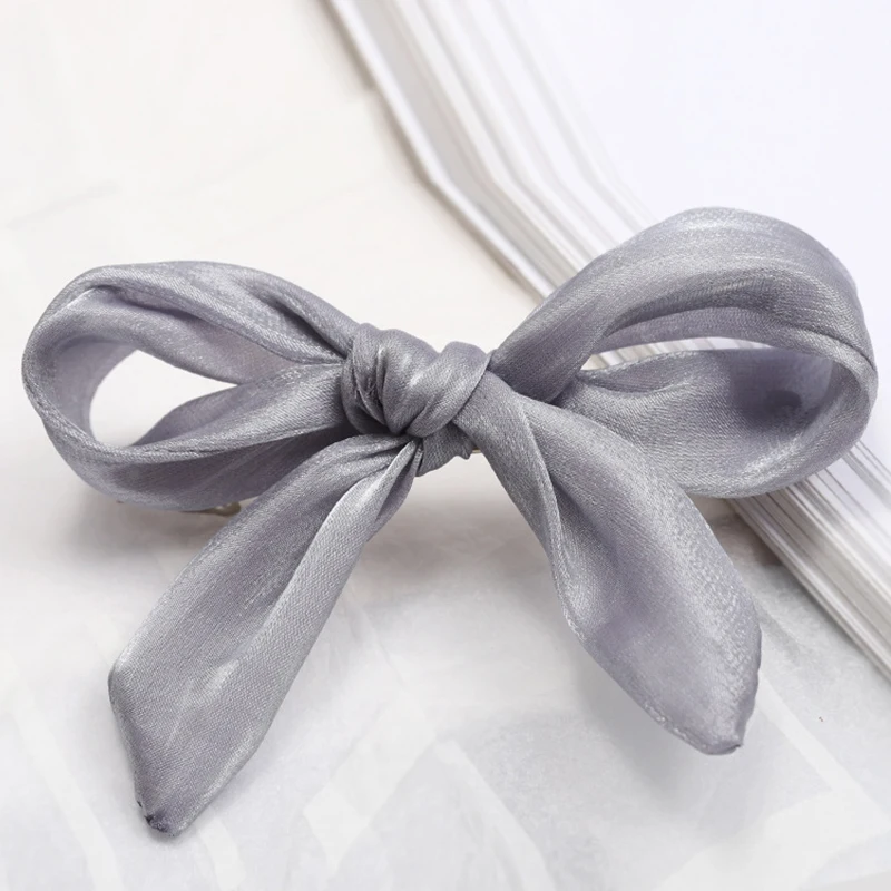 Корейский стиль новый бант Vogue двухслойная шелковая шпилька Han тип газовая