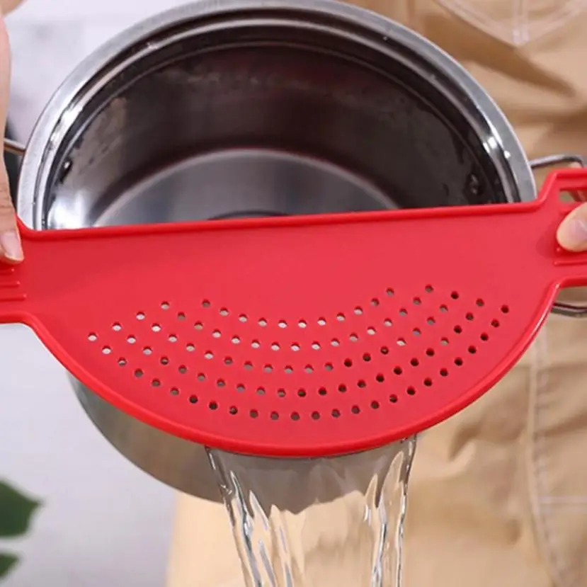 

Plastic pot side vegetable pour vegetable drainer household creative noodle filter baffle color pot side drain block