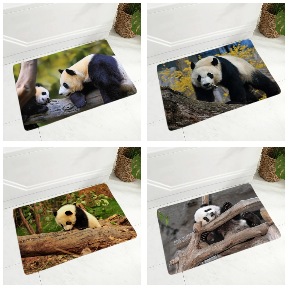 Super Soft Flannel Cute China Panda Doormat Non-Slip 40x60cm Rug Dining Hall Decor Animal Floor Door Mat for Children Room | Дом и сад