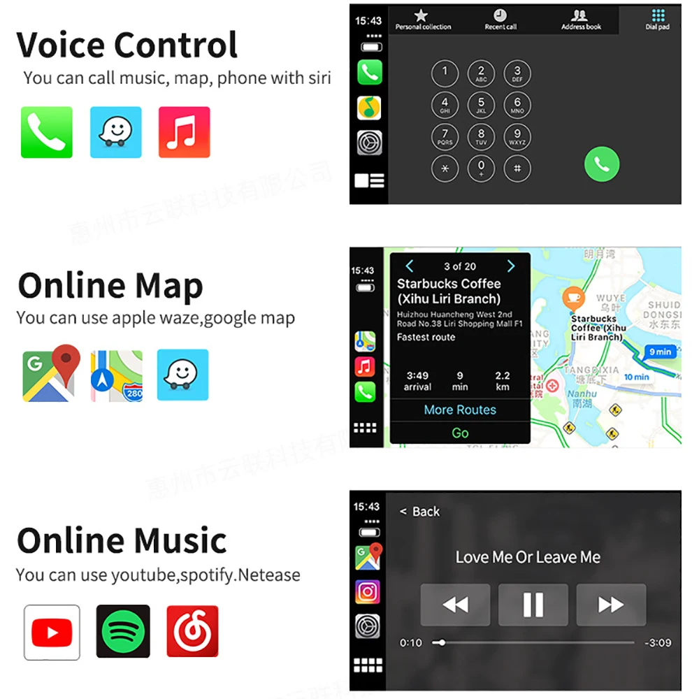 Carlinkit проводной и беспроводной Carplay Android автомобильный ключ планшет Радио экран