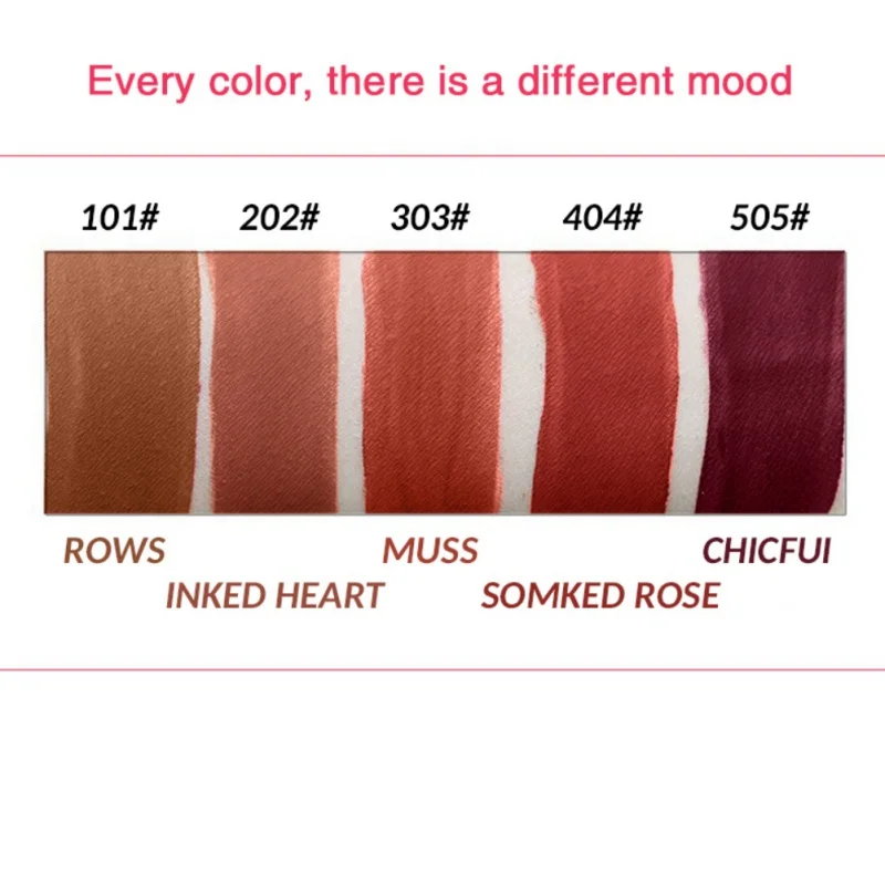 5 цветов Набор бархатная матовая губная глазурь водостойкие губные помады