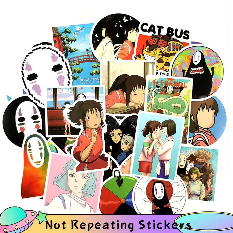 10/50pcs/lot The Japanese Anime Spirited Away Stickers For Laptop Luggage Children