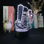 Акриловый 3d светодиодный ночной Светильник аниме бензопила человек светильник для детей подарки на день рождения украшения спальни тумбочка манга лампа для чтения