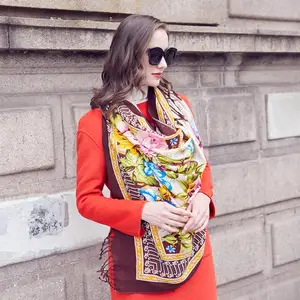 Шерстяные женские шарфы-палантины, элегантная теплая шаль из карфа, бандана, шарф, роскошный брендовый мусульманский хиджаб, пляжное одеяло, платок для лица