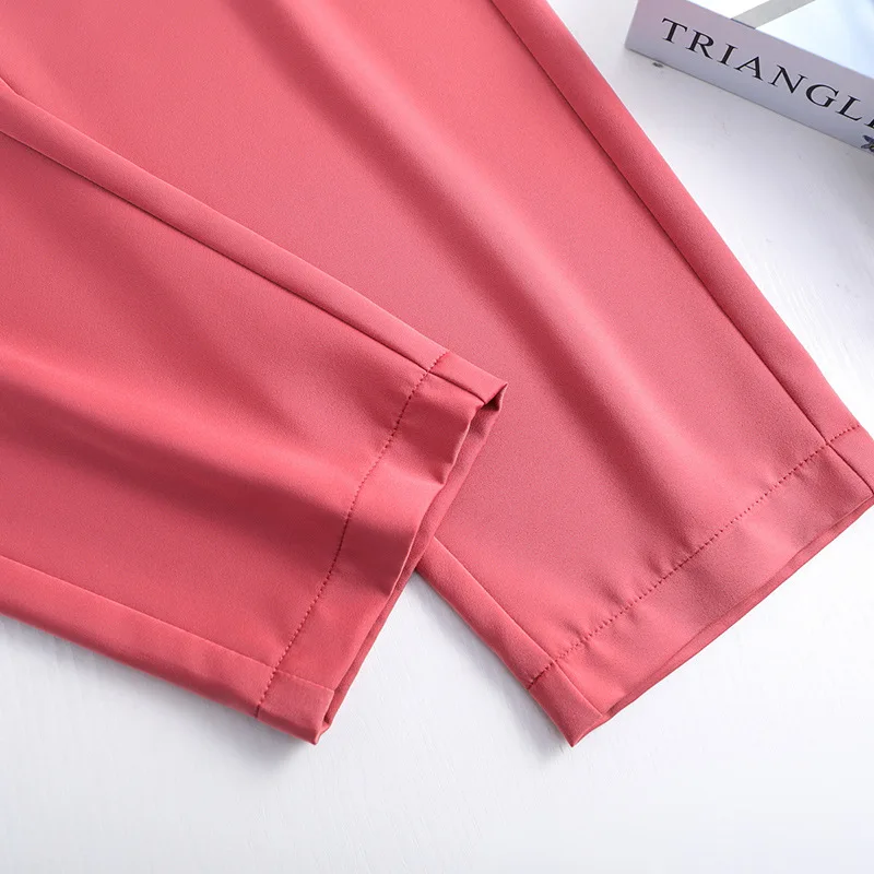 

Ice Silk Harem Pants for Women Summer Thin New Korean Style Straight Leg Pants Women Loose High Waist Casual Pants M-6XL