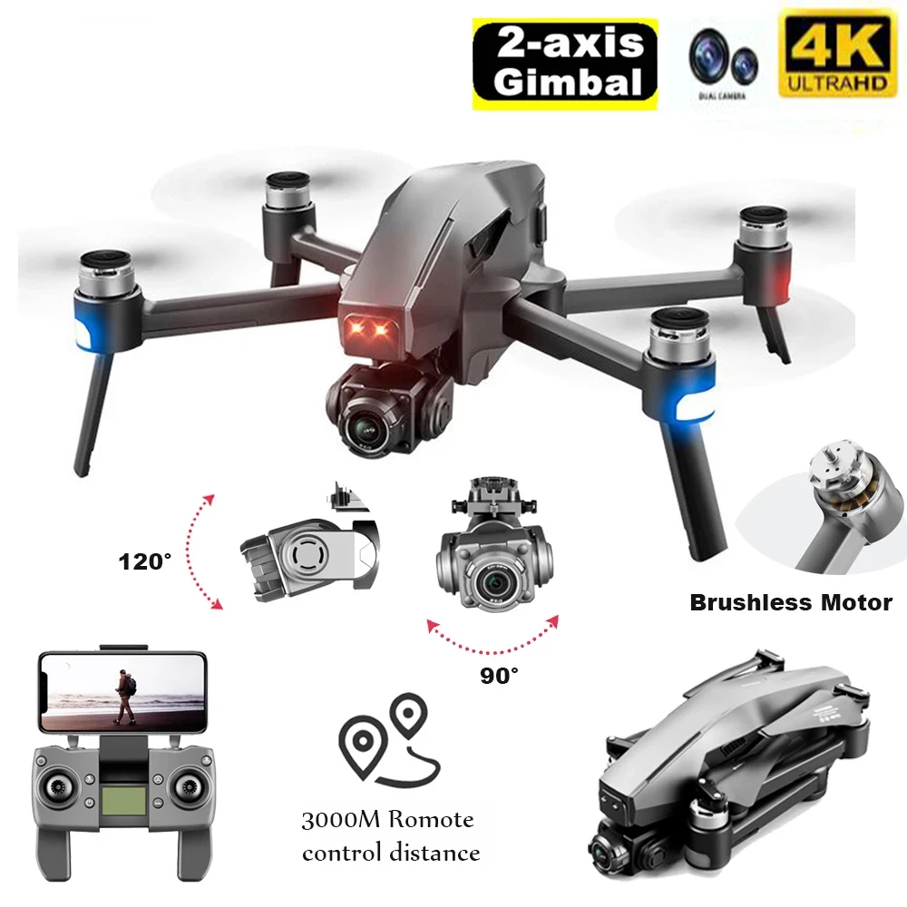 Профессиональный GPS RC Дрон 4K HD камера бесщеточный двигатель Квадрокоптер