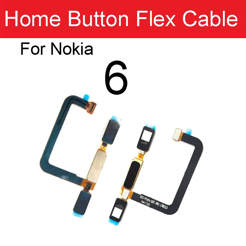 Кнопка Home отпечаток пальца гибкий кабель для Nokia 5 1 6 7 8 X5 X6 Plus сенсор сенсорного
