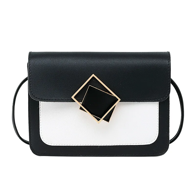 

CrossBody Bag For Women 2021 Fashion Messenger Bags Simple Contrast Color Hasp Small Shoulder Bag Women Flap Bags Handbag