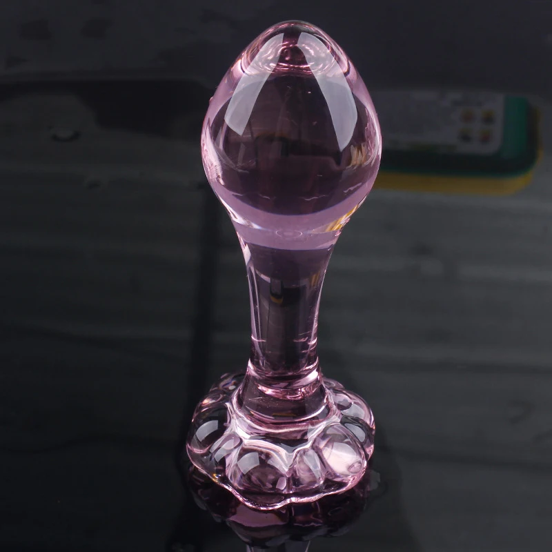 Новинка 2021 анальная пробка из розового стекла Женская Анальная пенис ночная