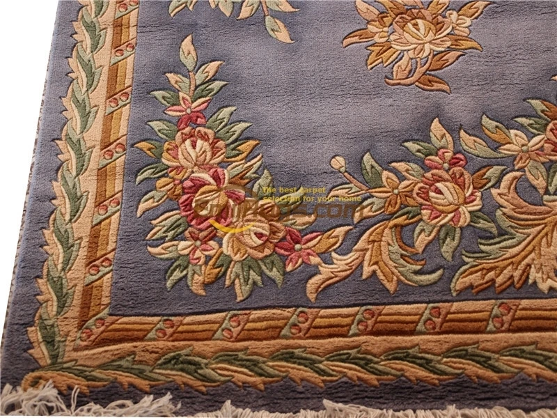 Длинный ковер шерстяной французский толстый плюшевый ручной работы 6 дюймов X 9