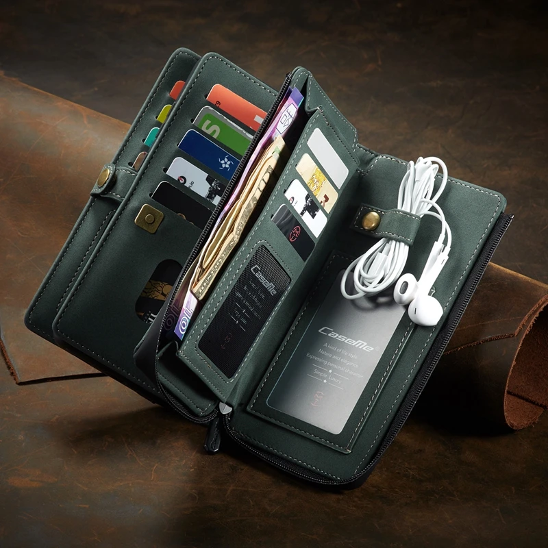 Leather Wallet Case For Samsung Galaxy A72 A 72 Case Multifunction Zipper Cover For Samsung Galaxy A52 5g sm-a526b/ds 6.5' Coque