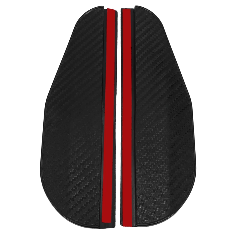 

2Pcs Car Side Rear View Mirror Rain Eyebrow Visor Carbon Fiber Look Sun Shade Snow Guard Weather Shield Cover Auto Accessories
