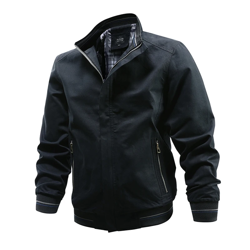 Мужская повседневная куртка-карго осенняя верхняя одежда с воротником-стойкой