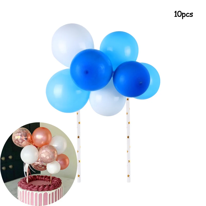 Style 6 Cyuan, 10шт., 5 дюймов, розовое золото, конфетти, праздничные надувные шары, вечерние шары, украшения для торта, кекс, свадебные принадлежности - Цвет: Style 6
