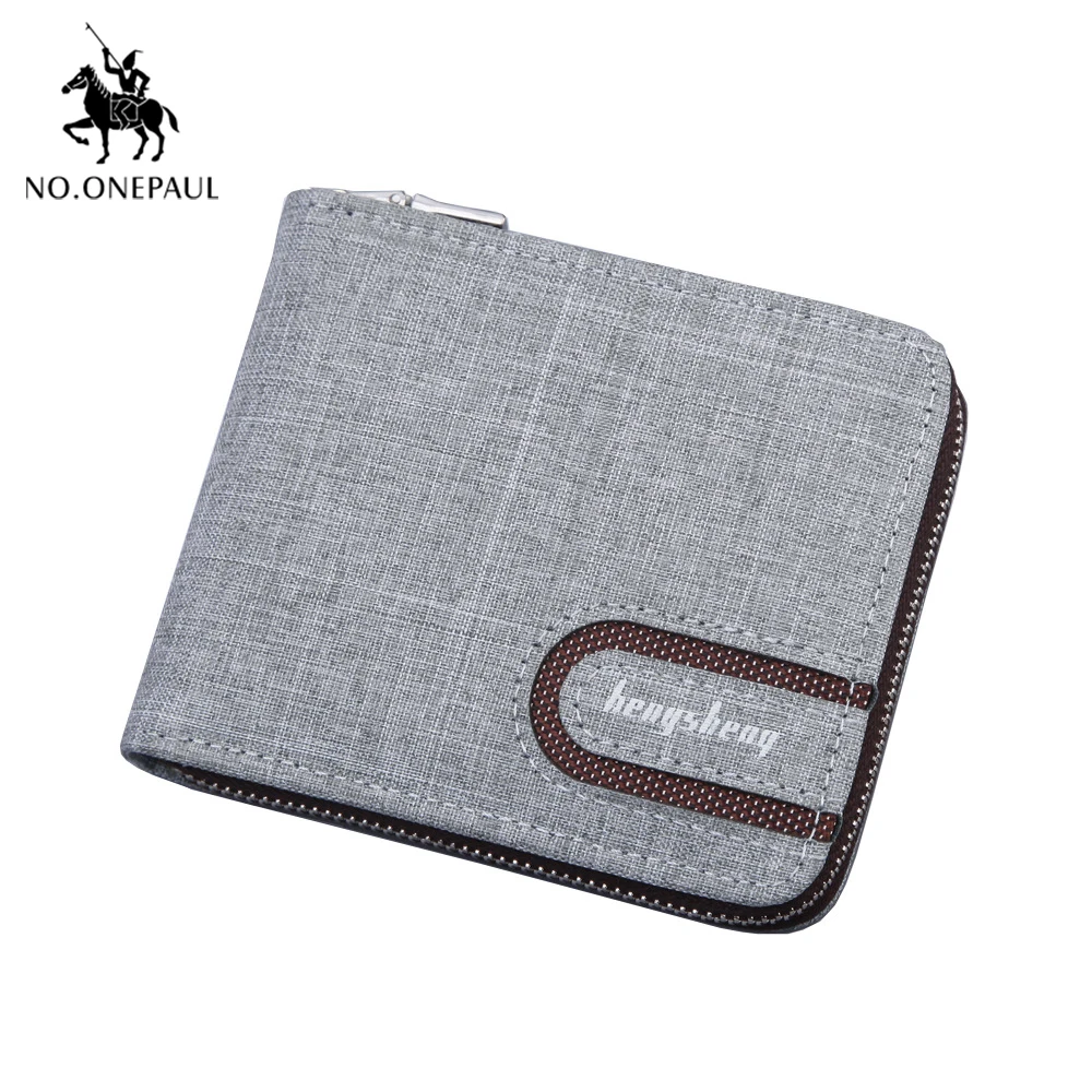 NO.ONEPAUL 2020 новый мужской короткий кошелек на молнии Холщовый маленький