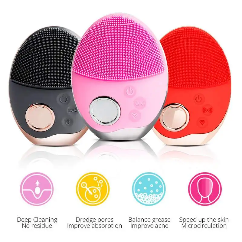 

Electric Facial Cleansing Brush Wash Face Cleaning Beauty Machine Pore Cleaner Acne Remover Massage Face Skin Beauty Massager