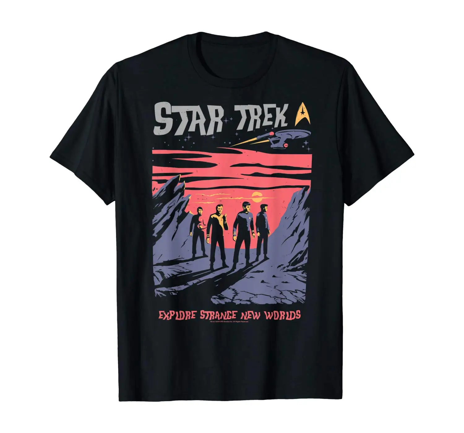 Футболка Star Trek Explore ore Strange New myres Fan Art Graphic|Мужские футболки| |