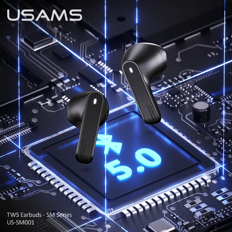 

USAMS TWS Wireless Earbuds Charging Box Bluetooth 5.0 Earphone Stereo Sports Earpiece Headsets With Micphone For Apple Andriod