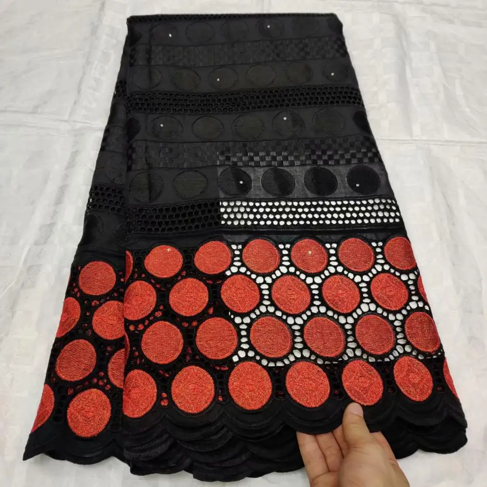 

Latest Nigerian African Dry Lace Fabric 2020 High Quality Swiss Voile Lace In Switzerland Punch Cotton Lace For Wedding