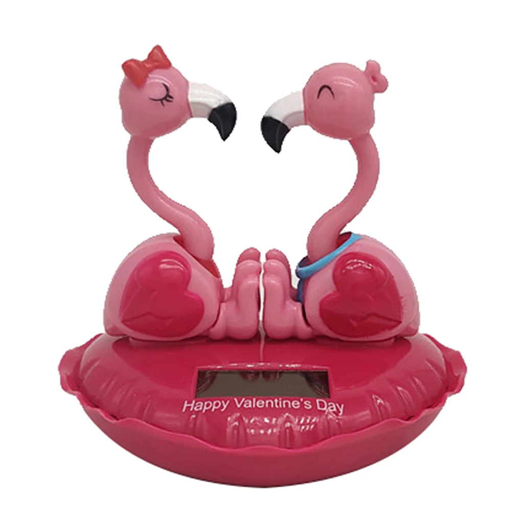 

Cute Solar Powered Kiss Goose Ornament Toys For Car Home Desk Decaration