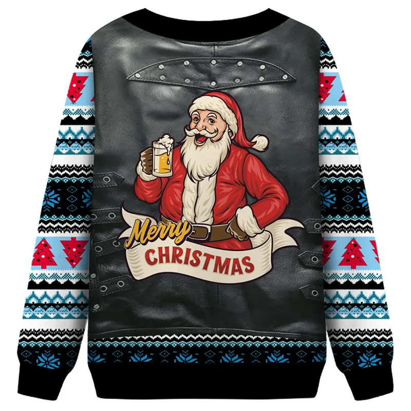 Mens causal o neck Christmas sweater fashion deer print Autumn Winter Pullover Knitted Jumper sweaters Slim Men Clothes