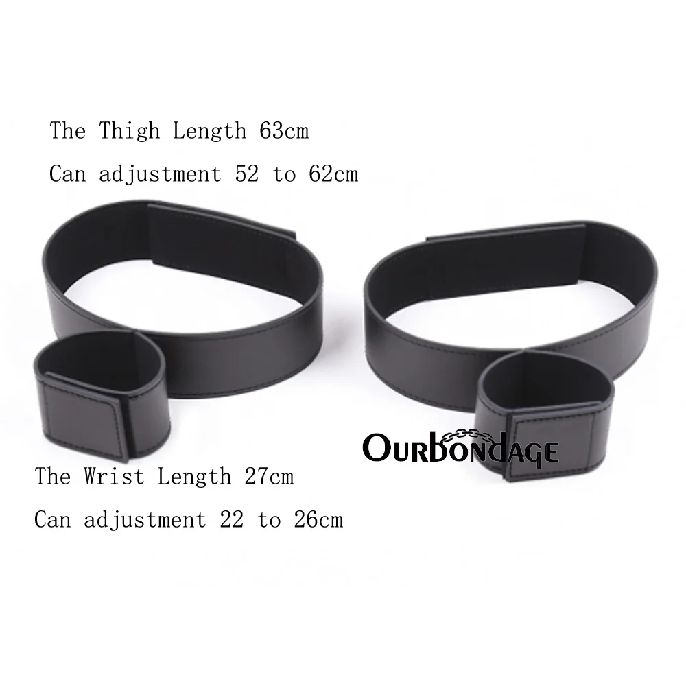 Ourbondage 2 цвета из искусственной кожи волшебная лента фетиш ноги открытые БДСМ