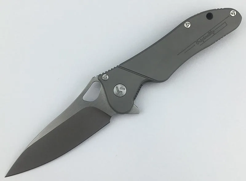 LEMIFSHE Maker 3 керамические шарикоподшипники раскладушка складной нож S35vn TC4 титановая ручка Походный карманный нож для охоты инструмент