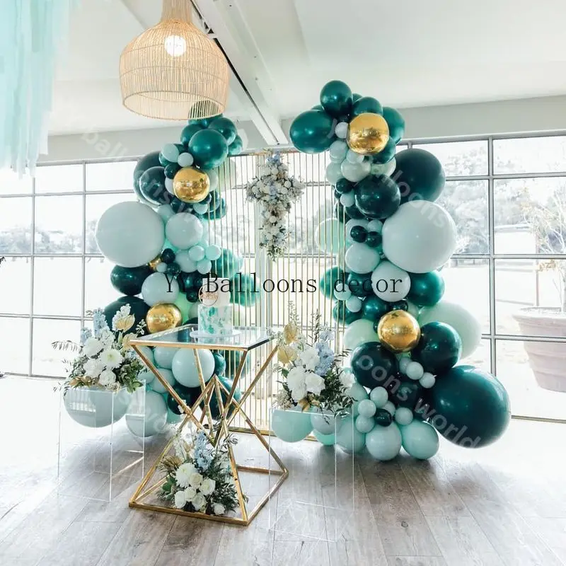 218 шт s арочный комплект слой Maca Tiffany синий пастельный латекс Темно-Зеленый День