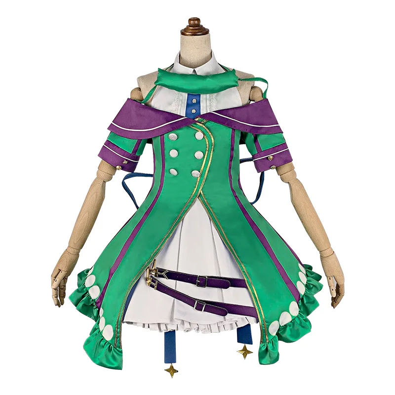 

Game Horse Collection Pretty Derby Season 2 King Halo Lovely Dress Uniform Cosplay Costume Halloween Party Suit For Women 2021 N